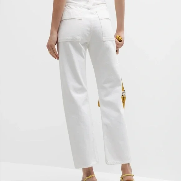 AGOLDE Cooper Relaxed Straight Cargo Jeans‎ White NWOT - Picture 4 of 11